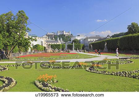 Hohensalzburg Fortress and Mirabellgarten View Large Photo Image Stock Image - Hohensalzburg Fortress and Mirabellgarten. Fotosearch