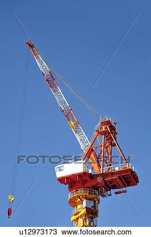 Industrial Crane Against Blue Sky View Large Photo Image Stock Image - Industrial Crane Against Blue Sky. Fotosearch