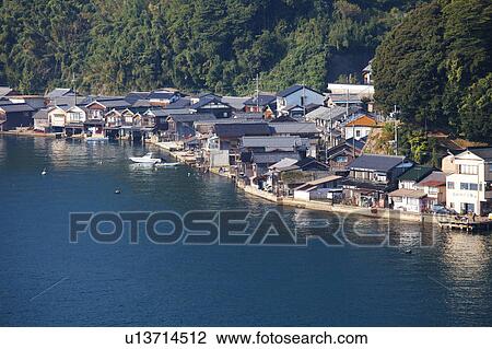 Stock Image - Ine Bay, Kyoto Prefecture, Honshu, Japan. Fotosearch
