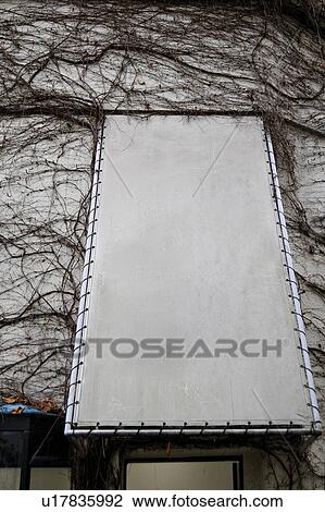 Stock Image - Ivy Surrounding Blank Billboard. Fotosearch