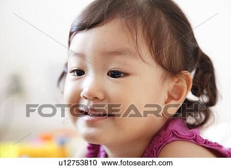 Japanese Baby Girl Smiling View Large Photo Image Stock Image - Japanese Baby Girl Smiling. Fotosearch