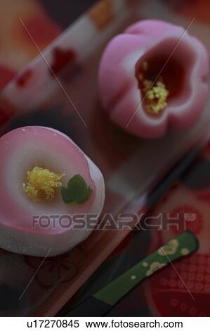 Stock Photography - Japanese Sweets on Plate. Fotosearch