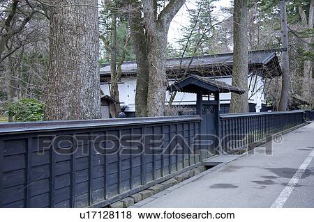 Stock Photo - Kakunodate Old Samurai Residences Street. Fotosearch