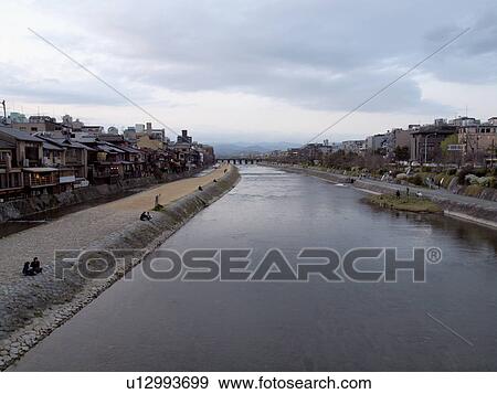 Kamogawa river, Kyoto Prefecture, Honshu, Japan View Large Photo Image Stock Photo - Kamogawa river, Kyoto Prefecture, Honshu, Japan. Fotosearch