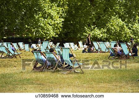 Lounge Chairs at Green Park View Large Photo Image Stock Photo - Lounge Chairs at Green Park. Fotosearch
