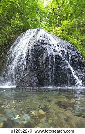 Stock Photo - Mao-no-taki waterfall, Fukushima Prefecture, Honshu, Japan. Fotosearch