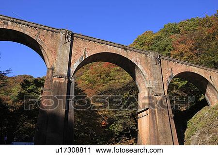 Megane-bridge seen from Usui-toge View Large Photo Image Stock Image - Megane-bridge seen from Usui-toge . Fotosearch