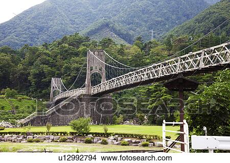 Momosuke bridge, Nagano Prefecture, Honshu, Japan View Large Photo Image Picture - Momosuke bridge, Nagano Prefecture, Honshu, Japan. Fotosearch