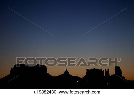 Stock Image - Monument Valley at Dusk. Fotosearch