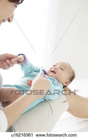 Stock Image - Mother and Baby Girl. Fotosearch