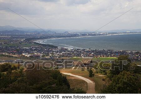 Stock Photograph - Mukibanda remains, Tottori Prefecture, Honshu, Japan. Fotosearch