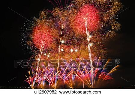 Nagaoka Fireworks Festival View Large Photo Image Stock Image - Nagaoka Fireworks Festival. Fotosearch