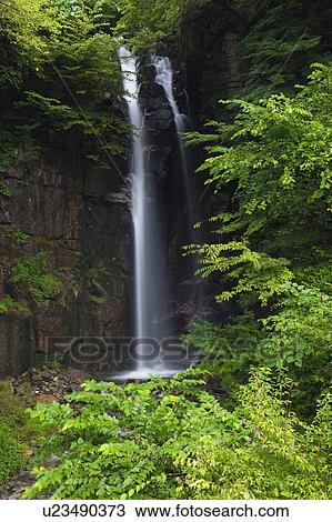 Stock Image - Ono-no-taki waterfall, Nagano Prefecture, Honshu, Japan. Fotosearch