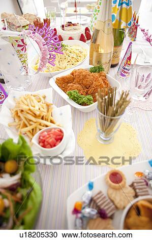 Stock Image - Party table. Fotosearch