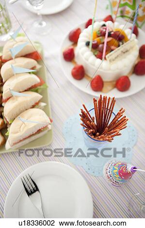 Stock Image - Party table. Fotosearch