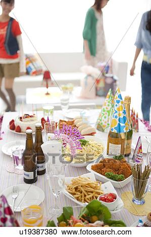 Stock Image - Party table. Fotosearch