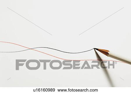 Stock Photo - Pencil Drawing Line on Paper. Fotosearch