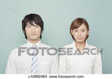 Picture - Portrait of Businesswoman and Businessman. Fotosearch