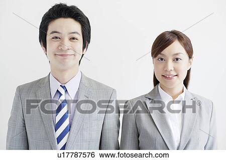 Portrait of Businesswoman and Businessman View Large Photo Image Stock Photograph - Portrait of Businesswoman and Businessman. Fotosearch