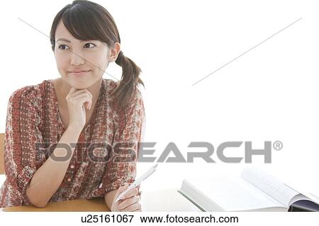 Stock Photo - Portrait of Young Female Student. Fotosearch