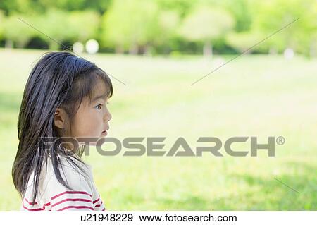 Profile of a girl View Large Photo Image Stock Photo - Profile of a girl. Fotosearch