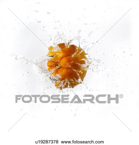 Stock Photo - Pumpkin Splashing Into Water. Fotosearch