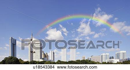 Picture - Rainbow Over Makuhari Messe. Fotosearch