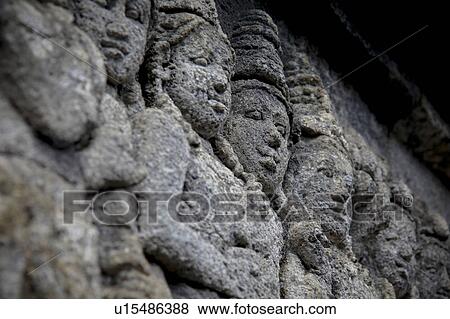 Relief Carvings at Borobudur Ruins, Java, Indonesia View Large Photo Image Stock Photo - Relief Carvings at Borobudur Ruins, Java, Indonesia. Fotosearch