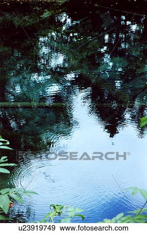 Stock Photo - Rippled water at Kaminoko pond, Hokkaido Prefecture, Japan. Fotosearch