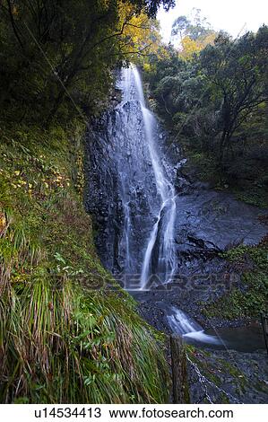 Stock Image - Saruo waterfall, Hyogo Prefecture, Honshu, Japan. Fotosearch