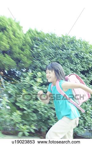 Schoolgirl Running View Large Photo Image Stock Image - Schoolgirl Running. Fotosearch