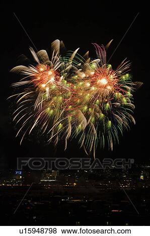 Stock Photo - Shinshu Ueda Fireworks Festival. Fotosearch