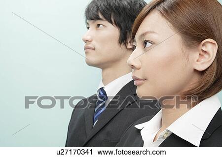 Side View of Businesswoman and Businessman View Large Photo Image Stock Image - Side View of Businesswoman and Businessman. Fotosearch