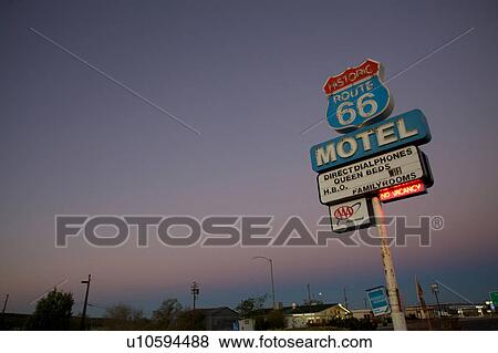Stock Photo - Sign Board of Route 66. Fotosearch