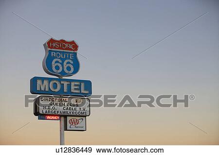 Sign Board of Route 66 View Large Photo Image Stock Photo - Sign Board of Route 66. Fotosearch