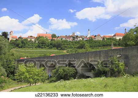Skyline and bridge, Rothenburg, Germany View Large Photo Image Stock Image - Skyline and bridge, Rothenburg, Germany. Fotosearch