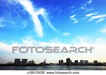 Stock Photo - Skyline of Chuo ward, Tokyo, Honshu, Japan. Fotosearch