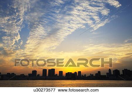 Stock Photo - Skyline of Chuo ward, Tokyo, Honshu, Japan. Fotosearch