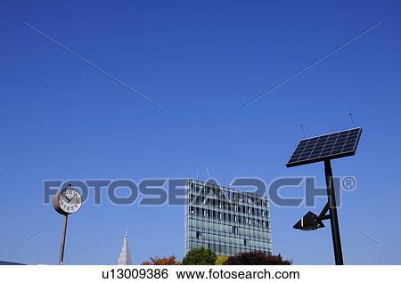 Solar Panel and Office Block View Large Photo Image Stock Photograph - Solar Panel and Office Block. Fotosearch
