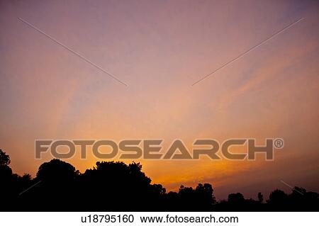 Stock Image - Sunrise Over Savannah. Fotosearch