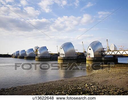 Thames Barrier View Large Photo Image Stock Photo - Thames Barrier. Fotosearch
