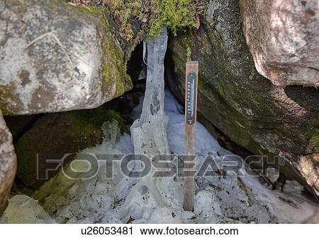 Thermometer and Ice in Air Hole View Large Photo Image Stock Image - Thermometer and Ice in Air Hole. Fotosearch