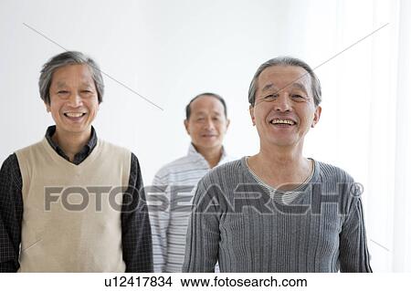Picture - Three Cheerful Senior Men. Fotosearch