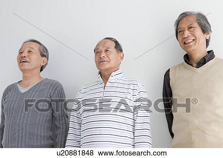 Stock Photo - Three Cheerful Senior Men. Fotosearch