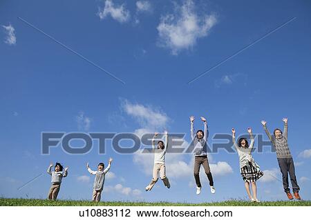 Three Generation Family Jumping View Large Photo Image Stock Image - Three Generation Family Jumping. Fotosearch