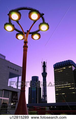 Tokyo Skytree Tower at Dawn View Large Photo Image Stock Photo - Tokyo Skytree Tower at Dawn. Fotosearch