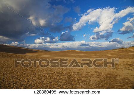 Stock Photography - Tottori Sand Dunes, Tottori Prefecture, Honshu, Japan. Fotosearch