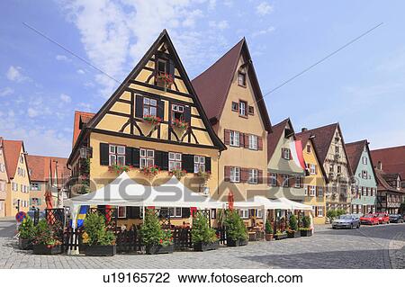 Stock Image - Townscape of Dinkelsbihl, Germany. Fotosearch