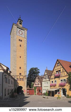 Stock Photo - Townscape of Rothenburg, Germany. Fotosearch