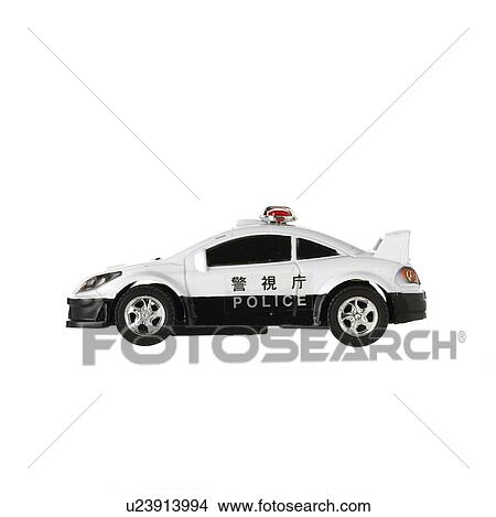 Toy Police Car View Large Photo Image Picture - Toy Police Car. Fotosearch